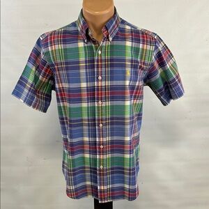 Ralph Lauren short sleeve button down collar shirt.  M
